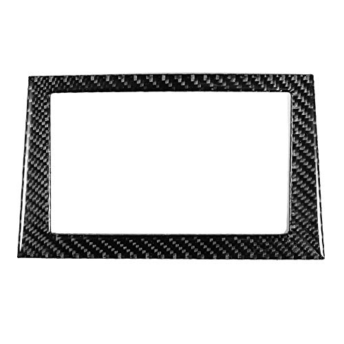Navigation Trim, Carbon Fiber Car Navigation Screen Frame Trim Cover Fit for Infiniti Q50/Q60 2013-2019