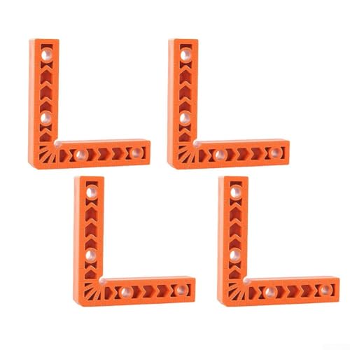 Yuanpgky Juego de 4 abrazaderas cuadradas de posicionamiento de 90 grados en ángulo recto para carpintería de aleación de aluminio para montar cajones, armarios y muebles