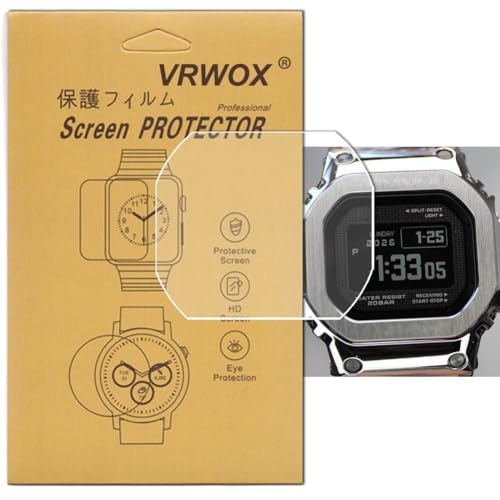 VRWOX [3��] TPU�X�N���[���v���e�N�^�[ GMW-BZ5000 GMW-BZ5000GD-1JF Watch�p �t���J�o�[ HD TPU �N���A �C�A�h�~ ���h�~
