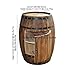 Wood Whiskey Barrel Tables, Barrels Side Table with Door, Bar Decorative Wine Cabinet with Shelf for Home, Wine Cellars and Bar(19.68 * 14.96in)