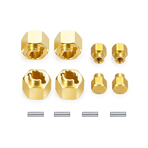 Moyeux de roues RC en laiton anti-retournement pour Axial SCX24 1/24