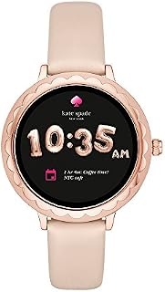 Kate Spade New York Scallop Touchscreen Smartwatch, Rose Gold-tone Stainless Steel, Vachetta Leather