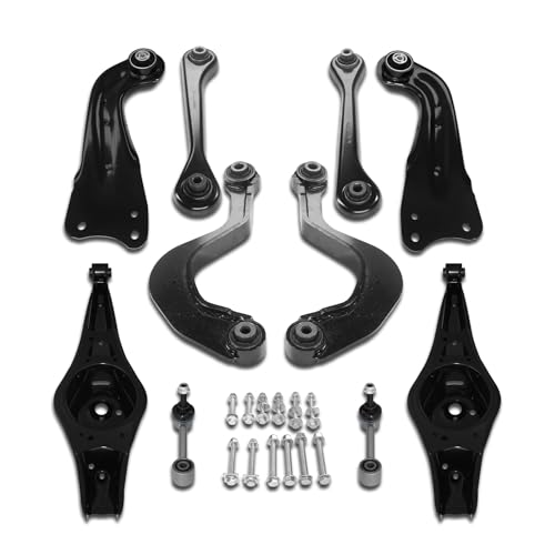 SUSMONSTER Suspension Kit 10Pcs Rear Uppeer Lower Control Arm Trailing Arm Sway Bar Link Screw Compatible with 2003-2018 Audi 2004-2022 Seat 2004-2017 Skoda 2003-2022 VW