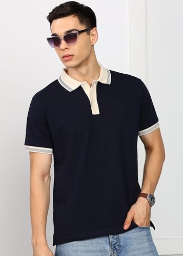 Image of Alan Jones Clothing Men's Textured Cotton Rich Polo T-Shirt | Classic Short Sleeve Polo for Casual Wear