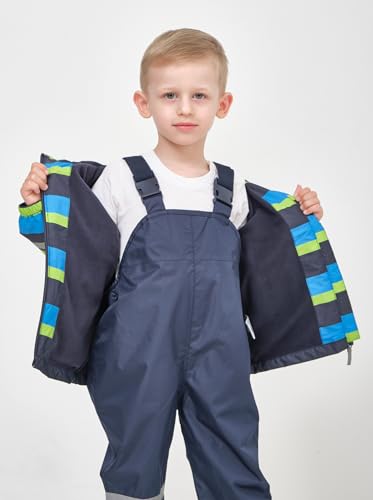 Boys' Warm Fleece-Lined Jacket - Water-Repellent & Cozy Rain Jacket with Hood4