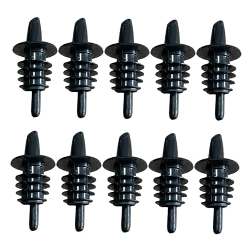 AUTSUPPL 10pcs Wine Stopper Pourers Wine Spouts Useful Wine Bottle Stoppers Bottle Pourer Beverage Dispenser Wine Aerator Pourer Whiskey Bottle Wine Cocktail Dispenser Pvc Black