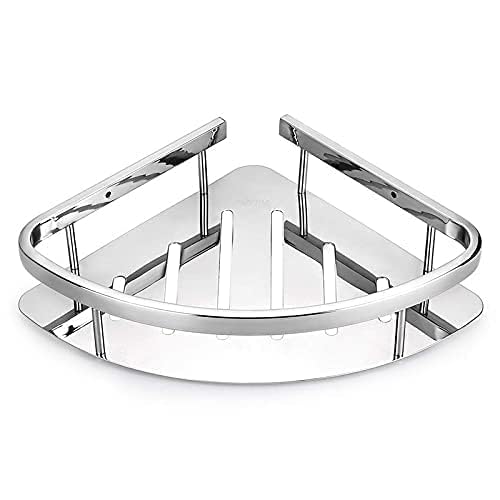 JAGGER JBC2212 Multipurpose Wall Mount 304 Stainless Steel Corner Bathroom Selves/Kitchen Shelf/Rack/Caddy Basket/Bathroom Accessories (Chrome Plating) (Silver, Rectangular SELF)-image-9