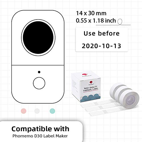 Phomemo Etichette adesive D30 Bianco 0,55 x 1,18...