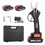 2021 Tijeras de Podar Eléctricas Inalámbricas Profesionales,Tijeras De Podar Recargables para Ramas De Árboles,2 Batería de Litio Recargable de 2 Ah,Diámetro de Corte de 1,2 pulgadas,para Jardines