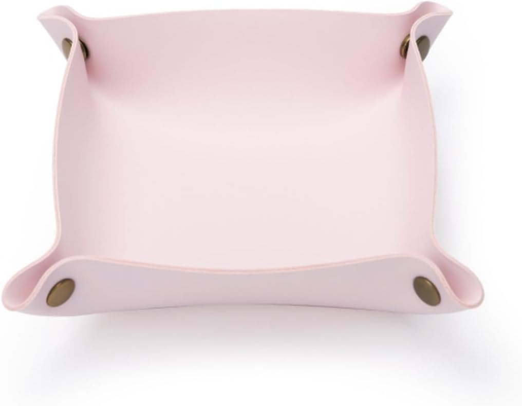 Canvas Storage Tray Cotton Key Catchall Stylish Organizer for Small Items Lightweight Design (Pink,Small)