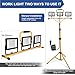 JDZKOMKE 21000Lumens LED Work Lights with Stand, 3 Adjustable Work Lamp Head with Individual Switch, IP66 Waterproof Tripod Work Light for Outdoor Indoor Job Site Workshop Garage Construction Site