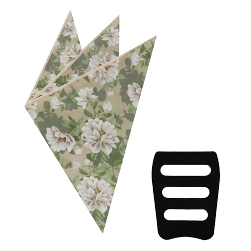 Image of Luckyvestir Pocket Squares for Men, 9 inch Cotton Linen Sage Handkerchiefs Men Women with Pocket Square Holder for Suits Business