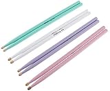 Origlam - Baquetas 5A de madera de arce, antideslizantes, punta de madera de arce, para niños, estudiantes y adultos (color verde)