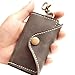 Wallet Handmade,Car Key Holders,Coin Purse,Leather Key Case,Leather Key Holder, Handmade Keychain Coin Purse with 6 Keychains (Grey)