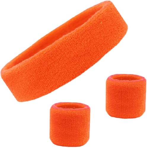 Sweatbands Set, Moisture Wicking 2 Wristbands and 1 Headband, Bre...
