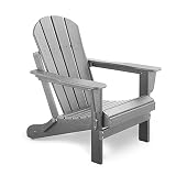 WILLIAMSPACE Folding Adirondack Chair Outdoor, Weather Resistant Patio Chairs for Garden Deck Backya