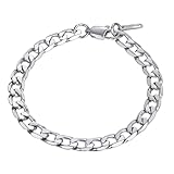 Picture of PROSTEEL Men Bracelet Pulseras Para Hombres Mens Braclets Silver Cuban Link Chain Tennis Bracelet For Stainless Steel Bracelets For Men