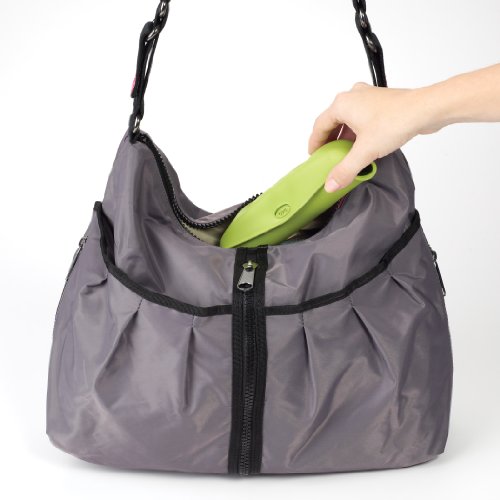 Conjunto de Babador com Bolsa de Silicone e Colher com Ponta de Silicone Azul, Oxotot, Azu