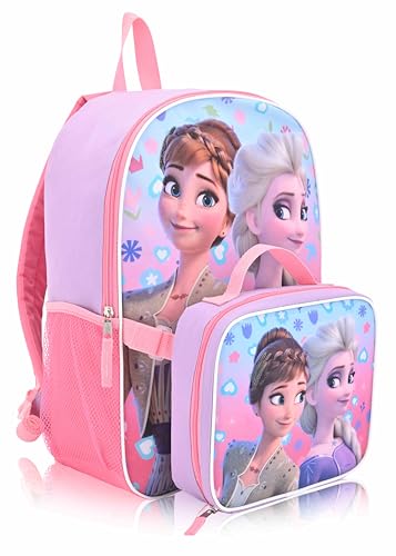 Fast Forward Disney Frozen 16 Backpacks With Lunch Bag - Licensed Characters Kids Schoolbag