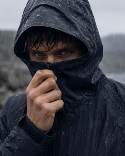 Image of Nobero Men's RainBloc Waterproof Jacket | Windproof Hooded Rain Jacket