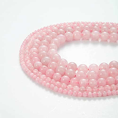 Toscalina PJ0301-RQUZ-1P 100Pcs Natural Stone Beads 8Mm Rose Quartz Round Gemstone Loose Beads thumb #2