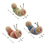 Jumpaws Interactive Natural 3 PK Catnip Toy, with Rattle, Bite Resistant, for All Ages Indoor Cat, Soft Caterpillar Toys, Fluffy Kitten Toy - Image 2