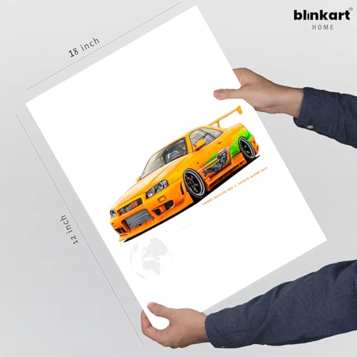 Image of BLINKART Nissan & Toyota Skyline & SupraCar Posters Sticker Gift Items for Boys Room Wall Decor || Comes with Double-Sided Tape|| Decoration Bedroom Living Room Office Studio Decor | 12x18 In (A3) - CAR-268