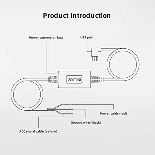 Image of 70mai Hardwire Cable Kit for 24H Parking Monitoring for A500, A800 & DashCam Wide