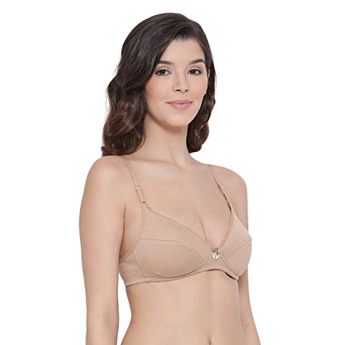 Image of Lyra Women's Non-Padded BRA-501 Plunge Bra 501 2PC Black & Skin 32B