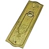 Renovators Supply ManufacturingTM Victorian Solid Brass Door Plate Without Keyhole for Knob or Lever, Beaded Design 7 1/4 H