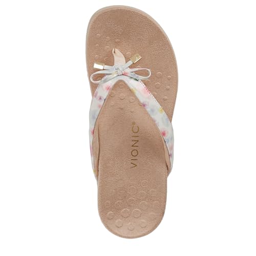 Image of Vionic Women's Rest Bella Toe Post Sandal- Supportive Ladies Orthotic Sandals that include Three Zone Comfort with Arch Support- Flip Flop for Ladies, Medium and Wide Width Size 5-12