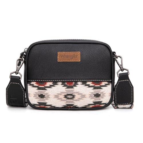 Image of Wrangler Small Crossbody Bags for Women Aztec Mini Purses with Guitar Strap | with Guitar Strap