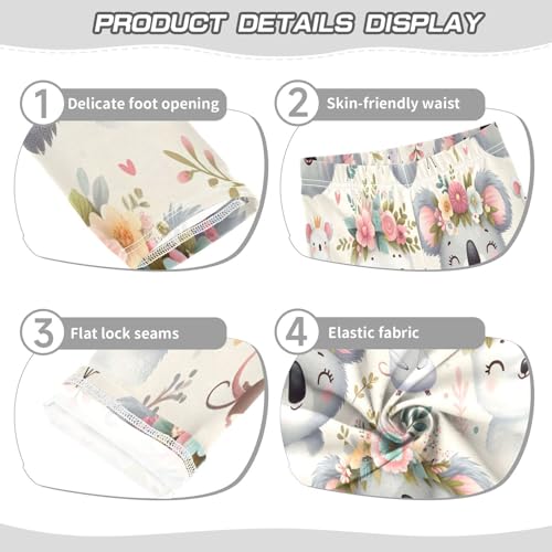 Toddler Girls Leggings Printed Yoga Pants Leggings Cute Koala Llama Mouse for Kids3