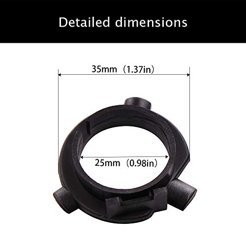 Huiqiaods H7 Led Headlight Car Bulb Adapter Holder Socket For Kia K3 K4 K5 Sorento Sportager Coupe Grand Santa Fe Hyundai Sonata9 Coupe Veloster 2Pcs #TOP2