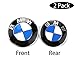 Price comparison product image 2 Pack Emblems Hood and Trunk, Emblem Logo Compatible with All Models B.M.W E30 E34 E36 E38 E39 E46 E60 E65 X1 X3 X5 X6 3 4 5 6 7 (3.2inch + 2.9inch)