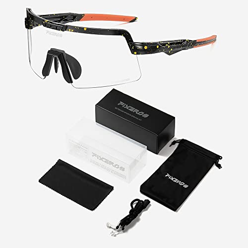 Fixeros Photochromic Sunglasses For Men And Women Uv400 Cycling Running Driving Fishing Sports Glasses (Blackorange) #TOP6
