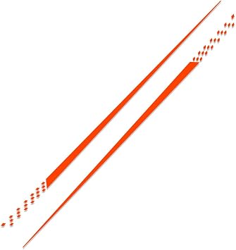 Car Body Stripes Sticker,2PCS Universal Sports Racing Stripe Graphic Sticker DIY Waterproof Car Side Skirt Decal Stickers for Most SUVs Trucks,Brilliant Orange