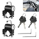 Jewkot 2 PCS Motorcycle Helmet Lock Anti-Theft, Safety Helmet Hook Lock, Universal 2.17' Metal Corrosion-Resistant Multifunctional Hanging Hook, for Electric Bike, Motorcycle,Tricycle (Black)
