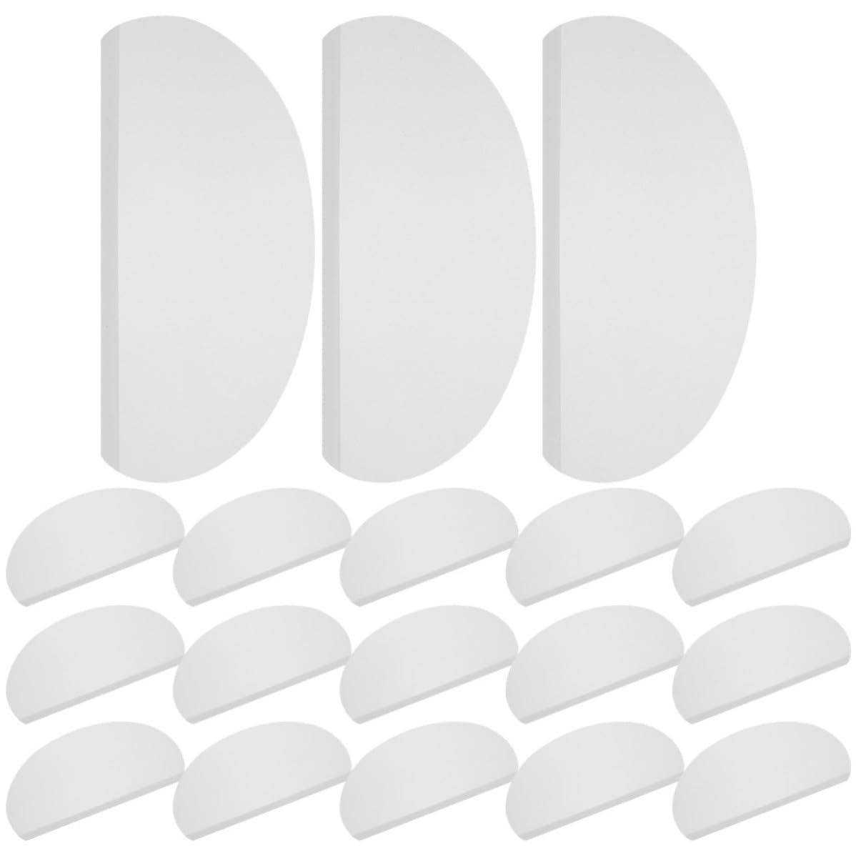 Didiseaon 50pcs Facial Shield for Haircut White Pvc Barber Shower Guard | Cutting Bangs and Hairdressing Use, Easy to Clean Lightweight Wear, Maximum Protection with Comfortable Fit