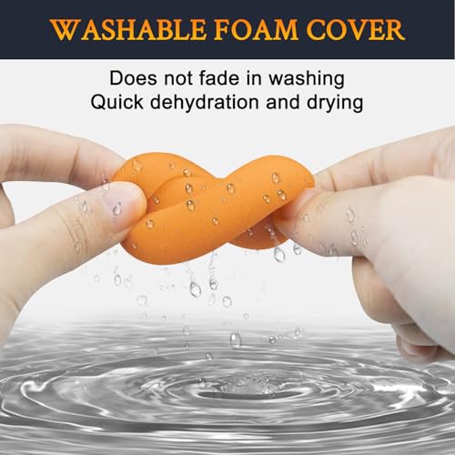 Image of SOULWIT 6 Pcs Replacement Earpads for Koss Porta Pro, KSC11, KSC17, KSC75 Headphones, Soft and Durable Sponge Ear Pads Cushions with High-Density Foam - Orange