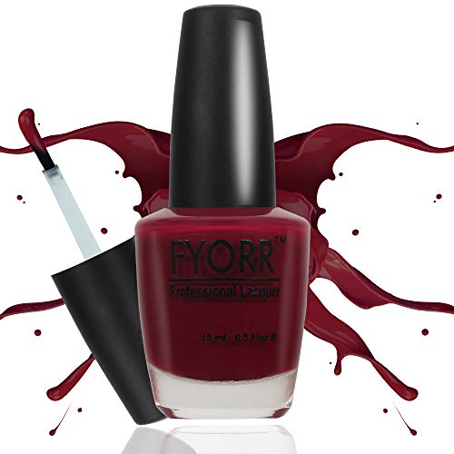 Image of Maroon Effect Professional Nail Polish | Long Lasting, Quick Dry, Chip Resistant, High Shine Nail Paint | Smooth & Easy Application, Vibrant Trendy Shades for Women & Girls Party Daily Use 15ml