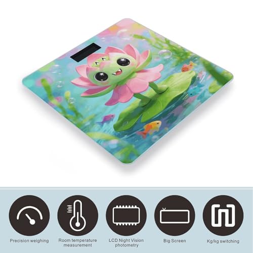 Báscula Digital Green Pink Lotus para Cuidado Personal miniatura 3