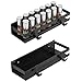 Tedsrewa Estantería de pared para especias,juego de 2 unidades,de acero inoxidable,para colgar sin taladrar,se utiliza como organizador de armario de cocina,estante para especias de 30 × 10 × 6 cm