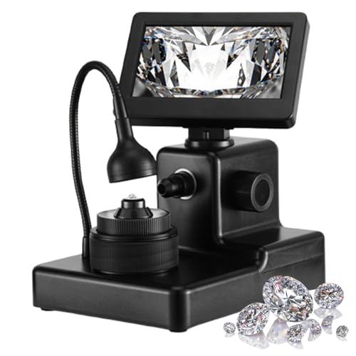 Mikroskop cyfrowy, wyświetlacz LCD 10,3 cala, powiększenie 50-1000x, światło wypełniające LED, regulowany zakres ostrości 10-40 mm, zestaw mikroskopu biologicznego do testowania diamentów
