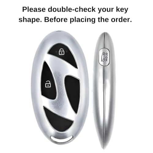 Image of KEYCEPT Metal Armor Keycover Compatible for Hyundai Venue 2026 3 Button Smart Key Cover.