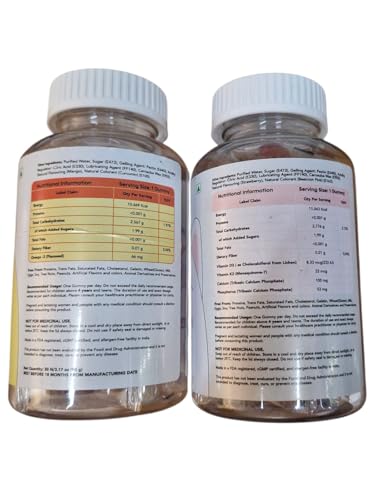 Image of Junior Vitality Burst, Calcium, Vitamin D3 & Omega-3 Supplement (4+), 30-Day Health Boost in Strawberry & Mango Flavours, 100% Veg, Delicious & Nutritious Daily Support