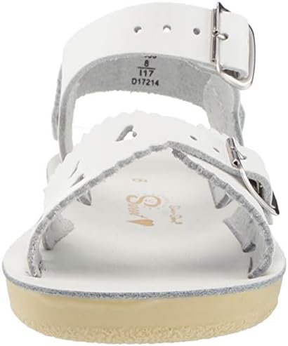 Salt Water Sandals by Hoy Shoe Sun-San-Sweetheart Sandal,White,6 M US Toddler | Image 1