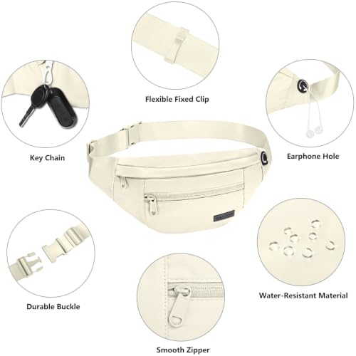 Image of Fashion Crossbody Fanny Pack Trendy Belt Bag for Women Men 4-Zipper Pockets Gifts for Enjoy Sports Yoga Festival Workout Running Casual Wallets Waist Pack Travel Bag Carrying All Phones