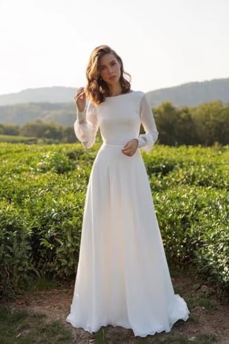 Mermaid Wedding Dresses for Bride Boho Long Sleeve Lace Tulle Beach Bridal Dress with Train for Bride3