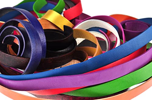 Esnado Leather Strap / Band / Cord, Flat 1 metre. Width/colour: selectable., Leather, Antique light brown, Breite: 20 mm - Image 3